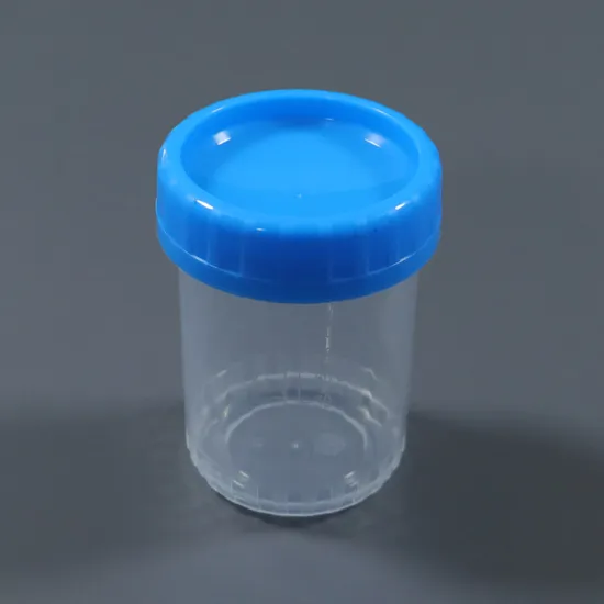 Disposable 100ml Sputum Fecal Specimen Clear Plastic Container with Screw Cap Medical Vacuum Collection Kit
