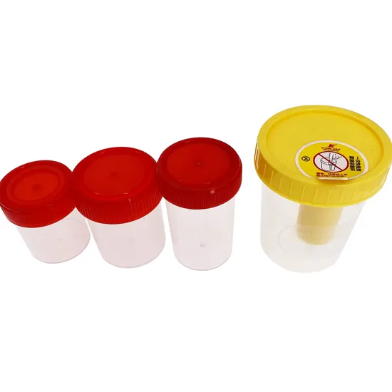 Medical Disposable Clear Bottle Sterile Plastic Sputum Test Urine Sample Collection Cup Specimen Container Stool Container 