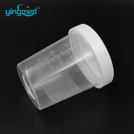 Disposable Plastic Medical Patient Test Sample Cup Sputum Fecal Specimen Collector 30ml 60ml 120ml Stool Urine Container 