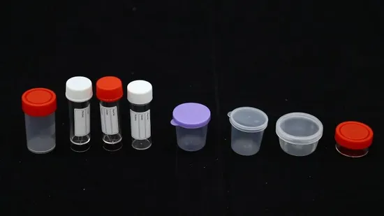 CE Approval Disposable Medical Sputum Container 25ml with Label 