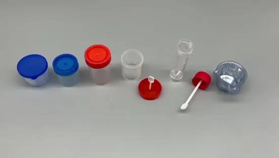 CE ISO Specimen Sample Collection Stool Cup Fecal Container with Spoon 