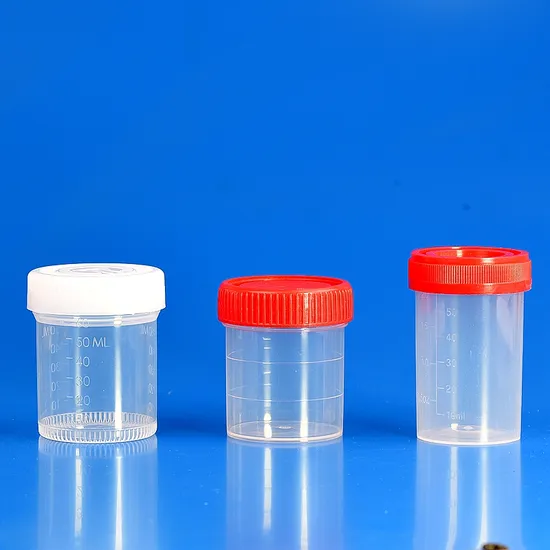 20ml 40ml 60ml 90ml 150ml Disposable Plastic Sterile Urine Test Collection Container Stool Leakproof Urine Cup 