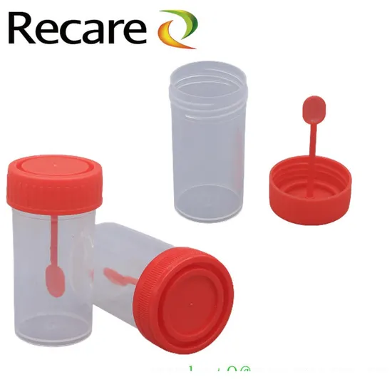 stool sample collection container with spoon sterile container for stool sample wholesale 