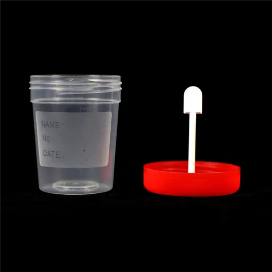 High Quality 60ml Plastic Medical Stool Spoon Sample Container 