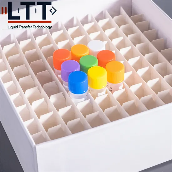 Hot Sales High Quality Product White Storing Cryovials Water and Ice Resistant Coating Cardboard Freezer Box 