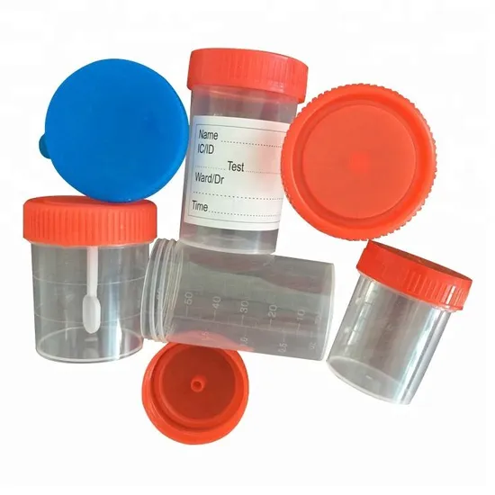 Medical Disposable Sputum Urine Stool Specimen Container with Spoon 