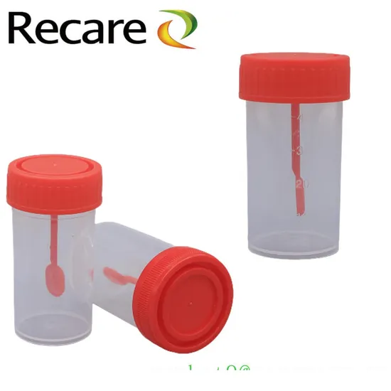 sterile stool specimen collection containers with spoon Polypropylene favorable price on sale 